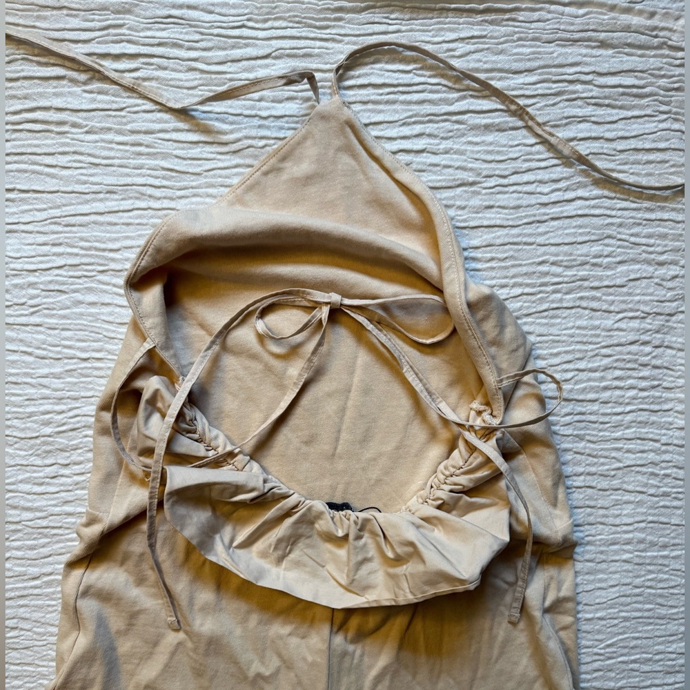 Zara Cream Halter Wide Leg Jumpsuit - Picture 6 of 9